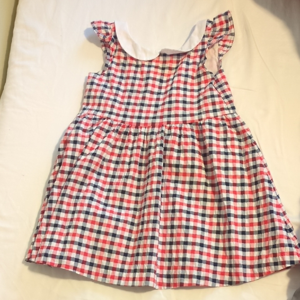 Janie and Jack Red and Blue Checkered Dress